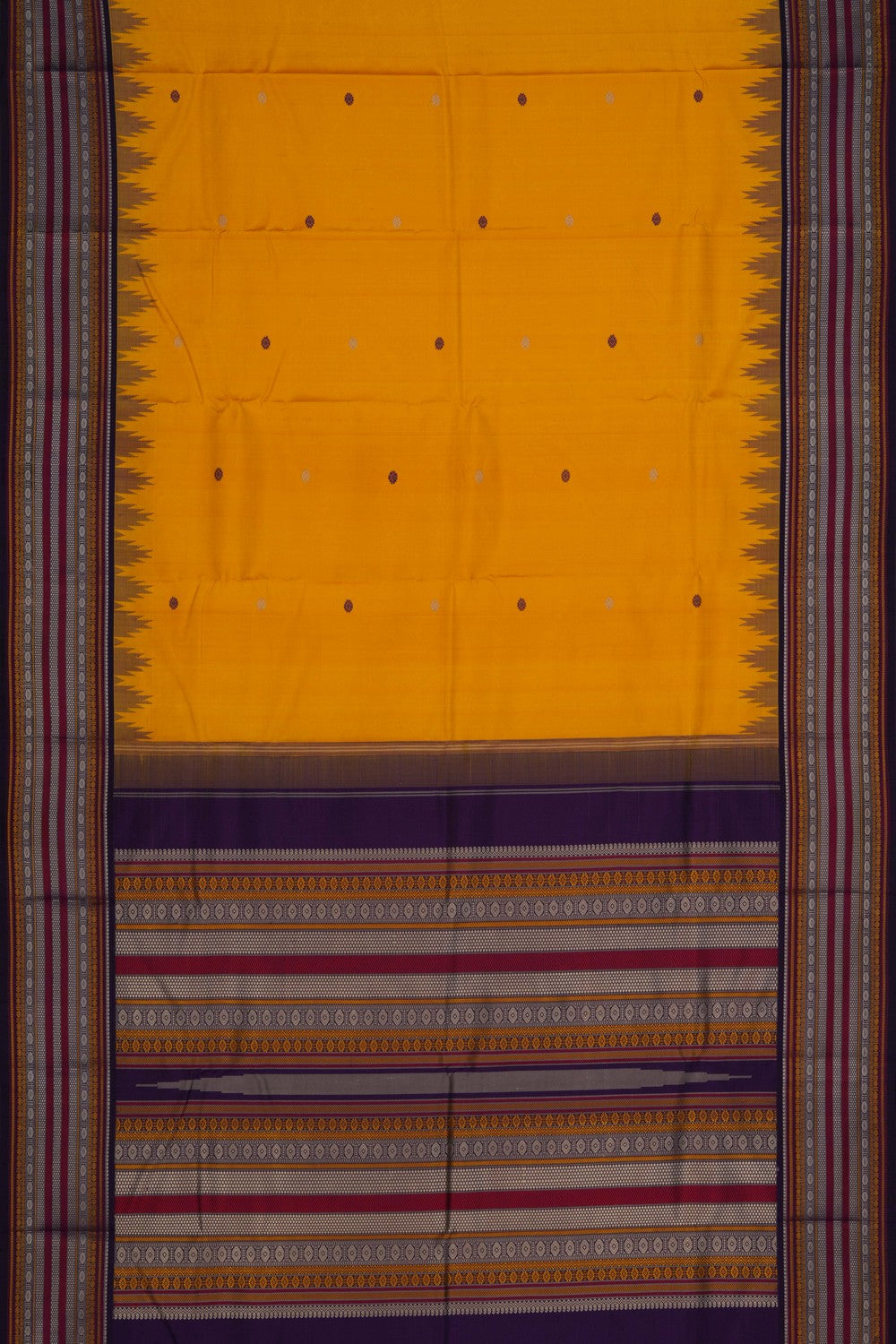 Image of Kanchipattu Yellow Saree